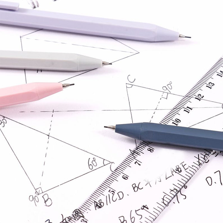 12 Sets of 0.5mm Mechanical Pencil and HB Lead Refills – Hexagonal Grip, Smooth & Precise Writing, Random Colour