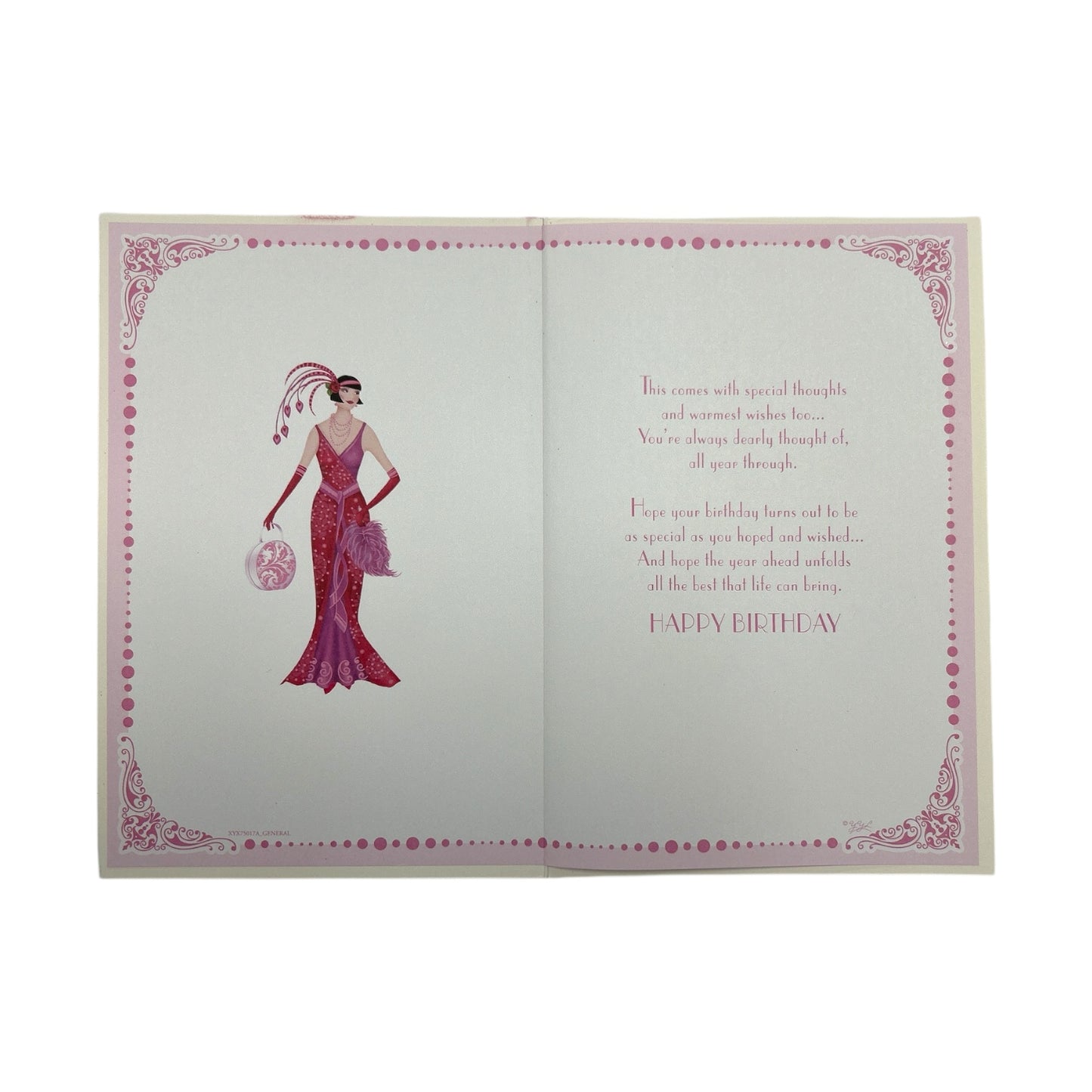 To My Mum Lady in Red Dress Design Birthday Card