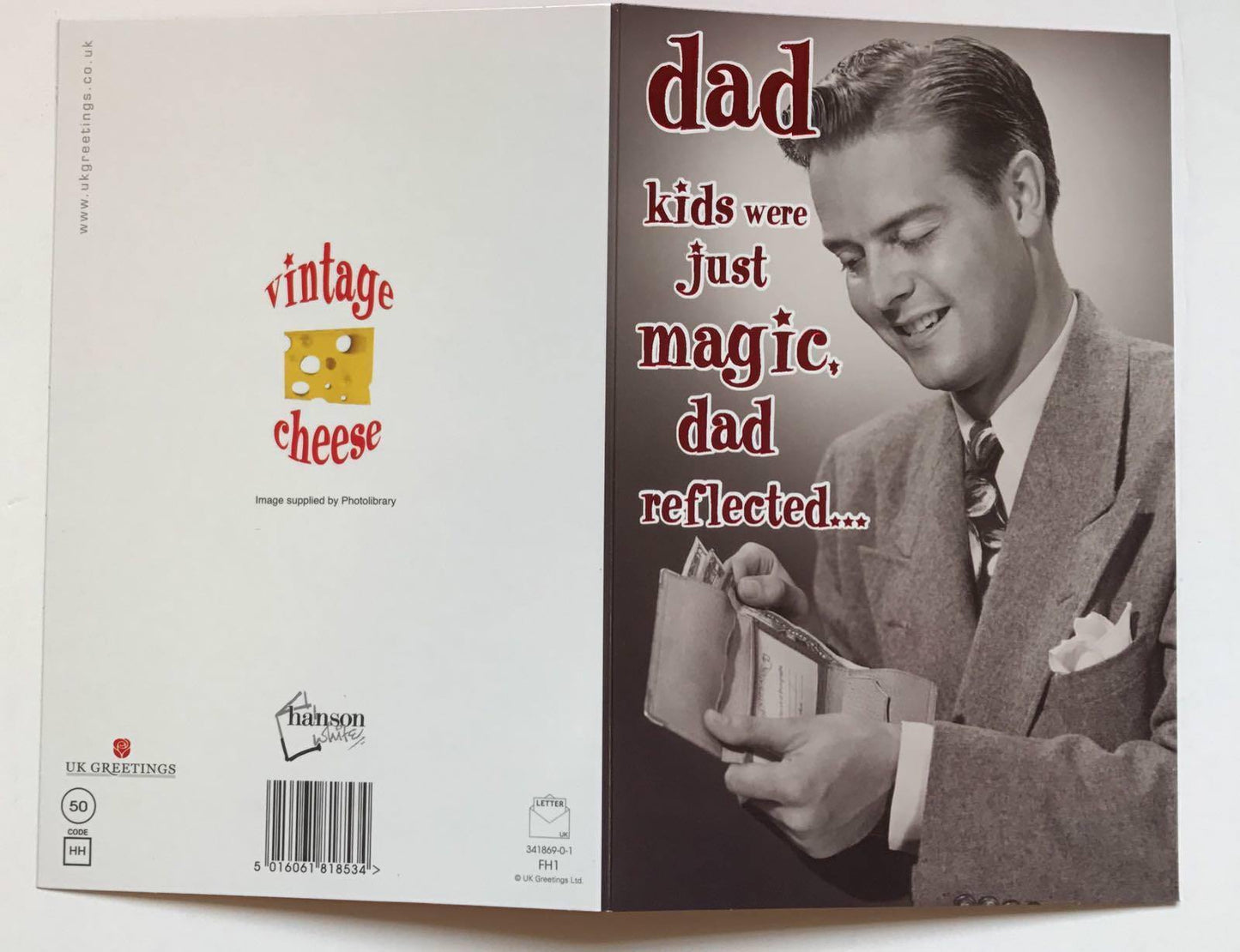 Dad's Magic Money Father's Day Humour Greeting Card