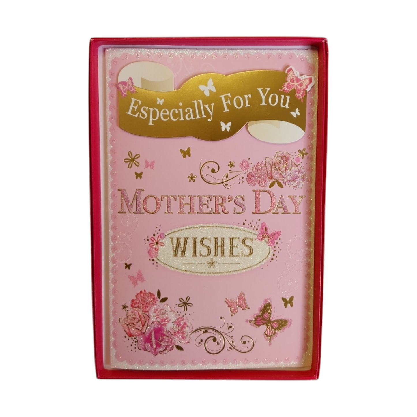 Especially For You Butterflies and Flowers Design Mother's Day Boxed Card