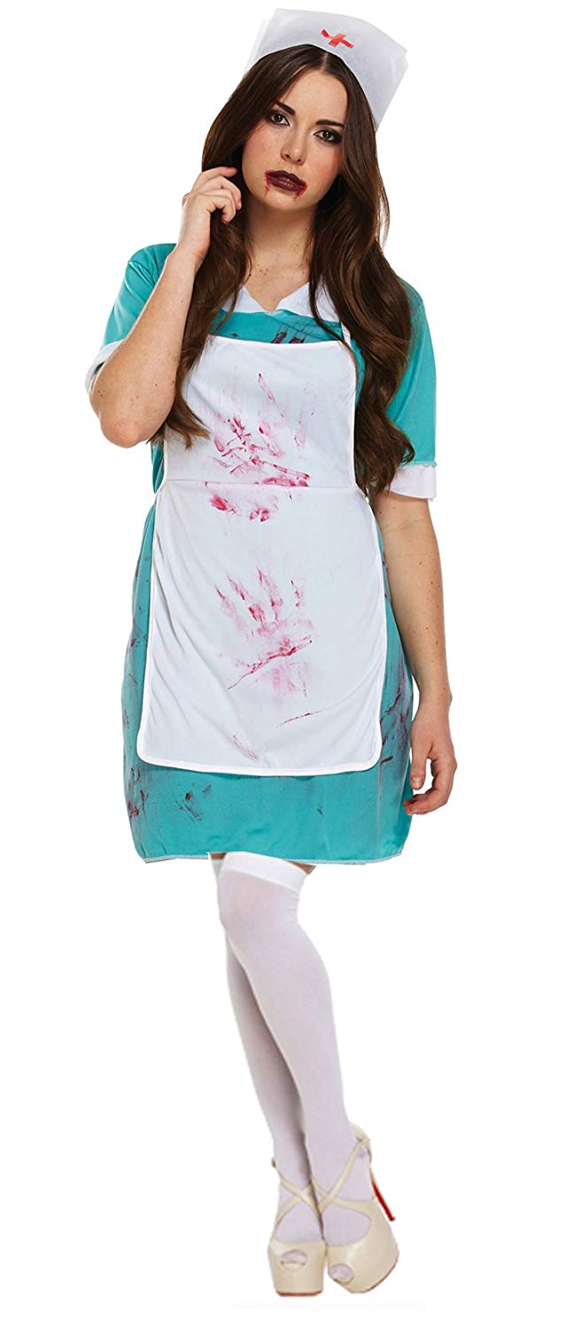 Adult Bloody Nurse Fancy Dress Up Costume
