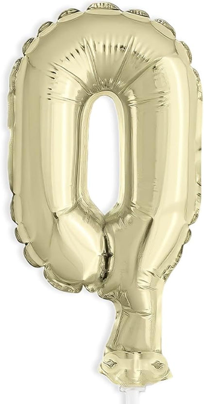 Gold Foil Number 0 Balloon Cake Topper 5