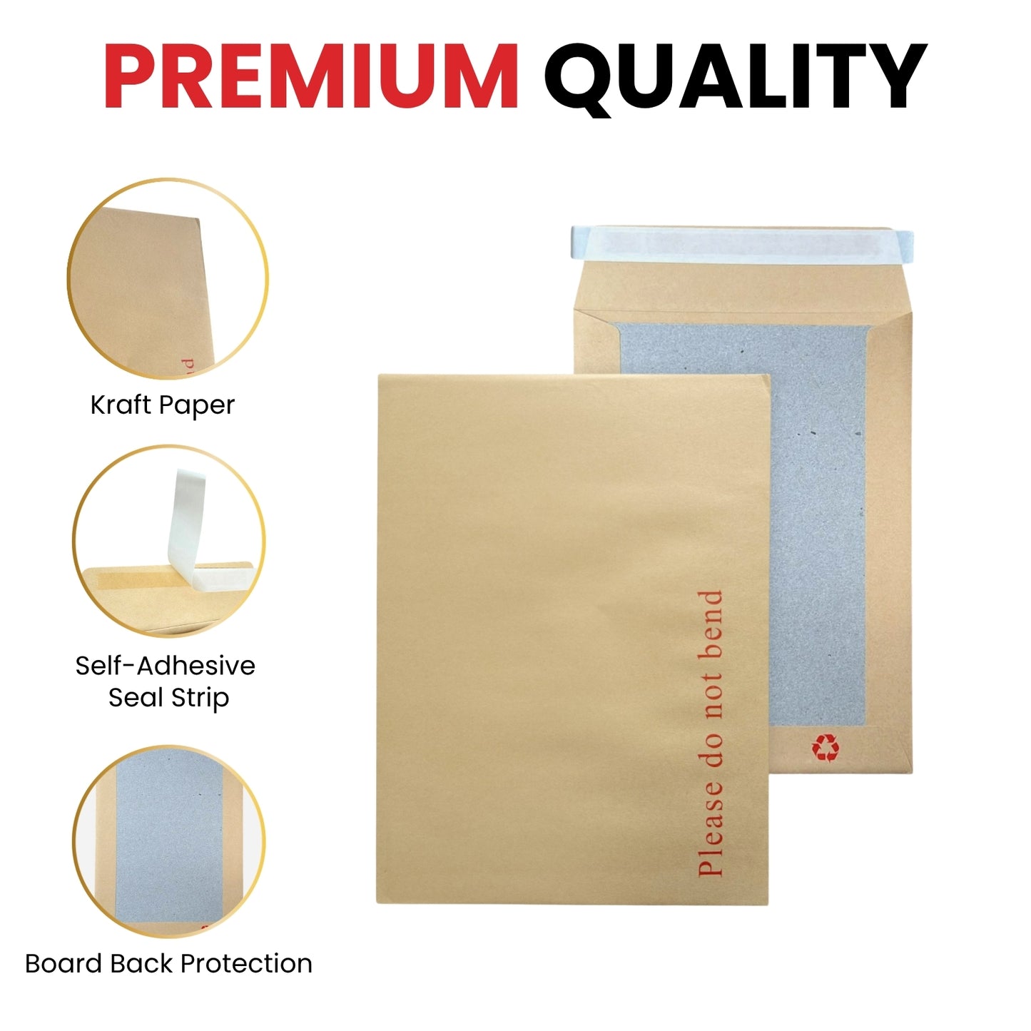 Box of 125 C4 Board Back Envelopes (324 x 229mm)