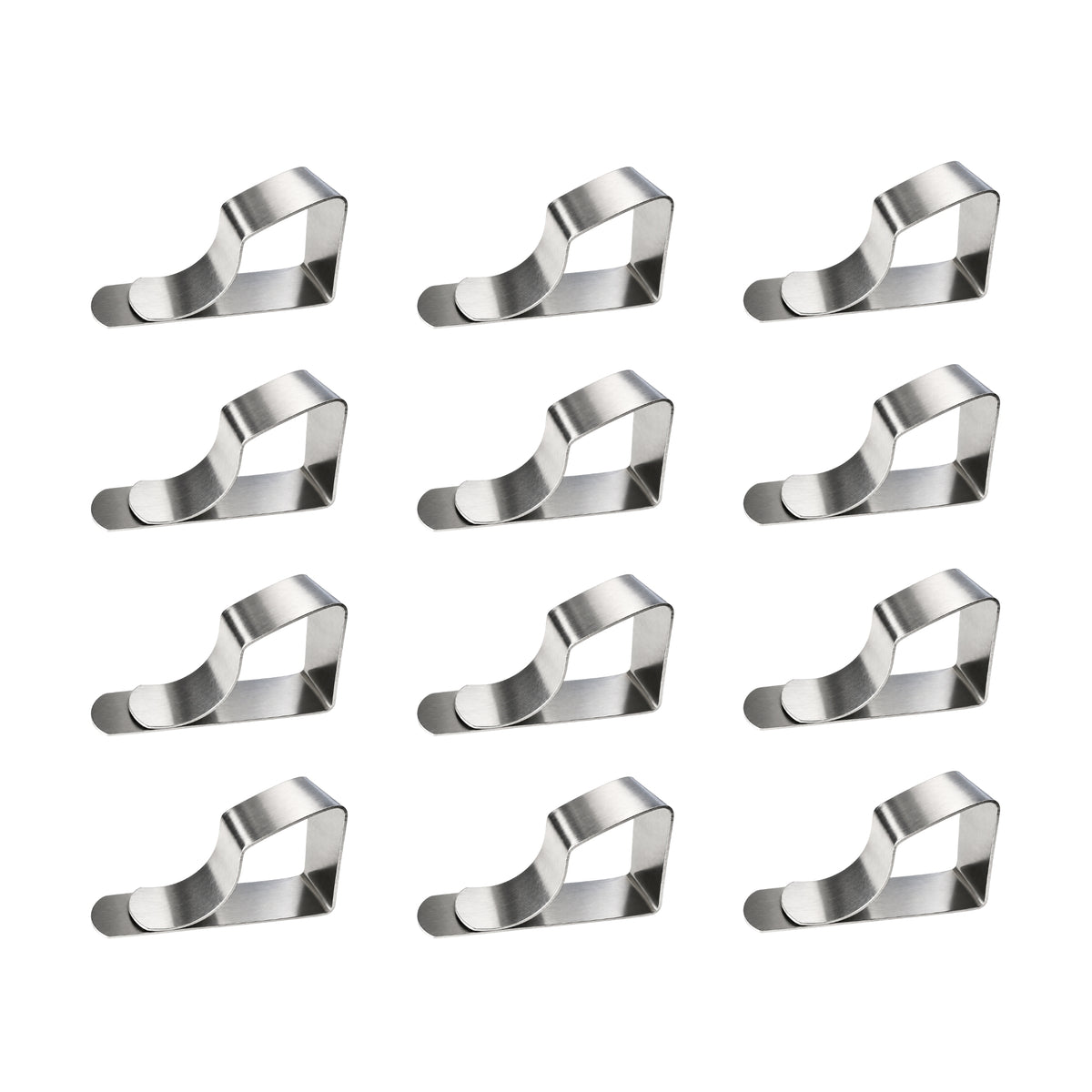 Pack of 12 Stainless Steel Drawing Board Clips 5.3 x 2.5 x 1.3cm
