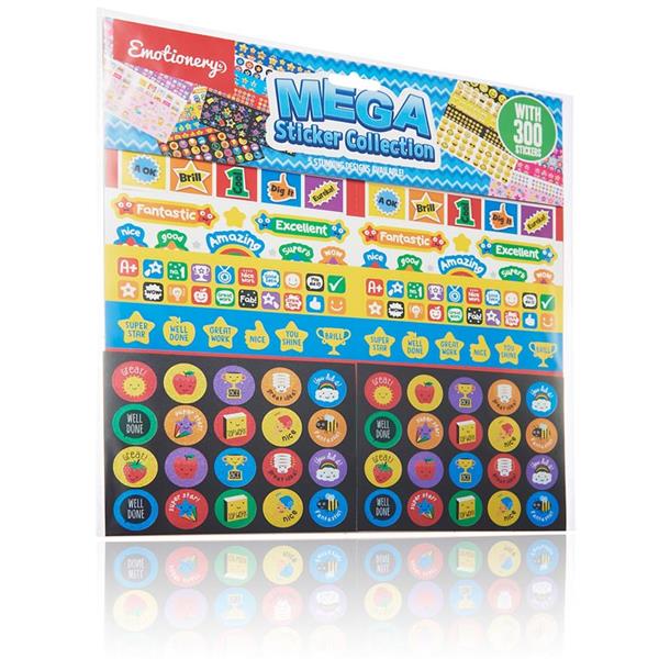 Emotionery Pack of 300 Mega Sticker Collection 5 Assorted