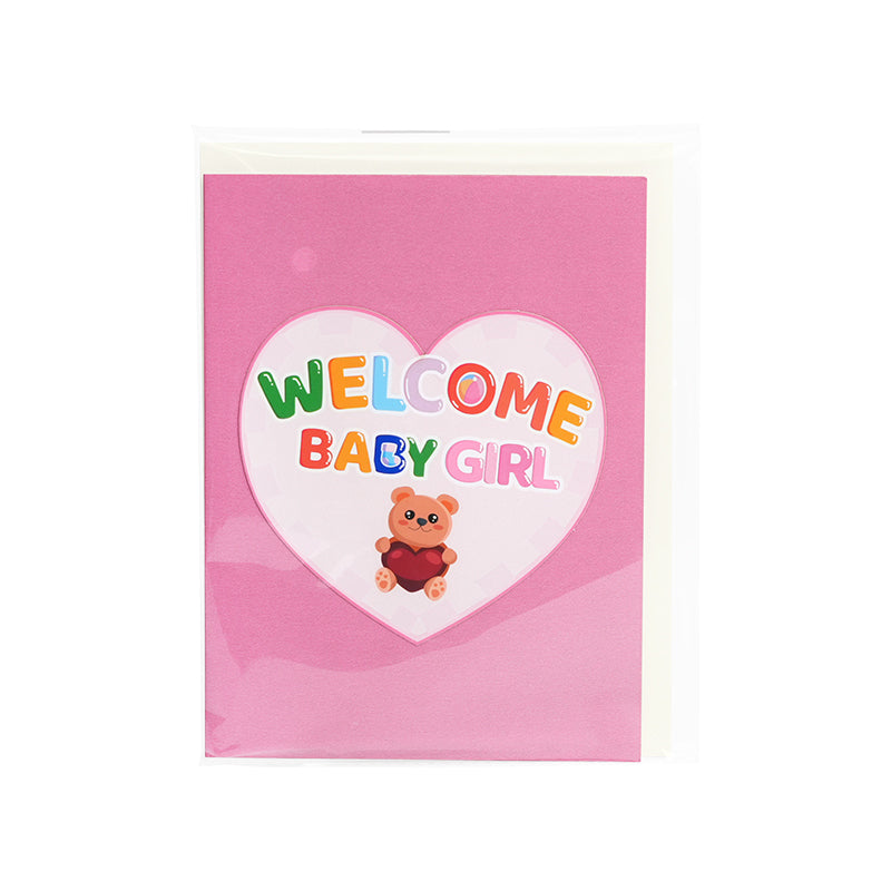 Bundle of Joy Welcome Baby Girl 3D Pop Up Greeting Card
