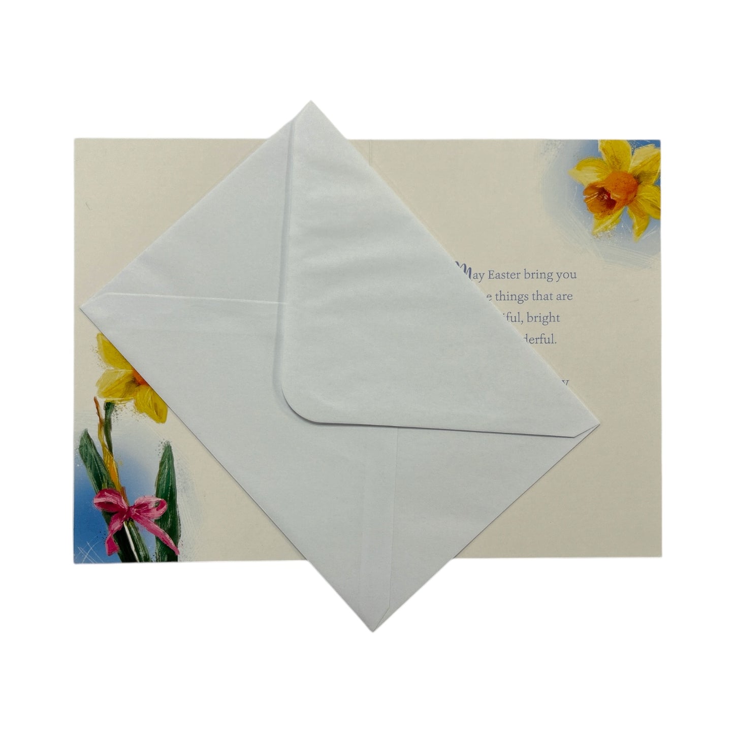 To Grandma And Grandad Beautiful Yellow Tulip Flower Design Easter Card