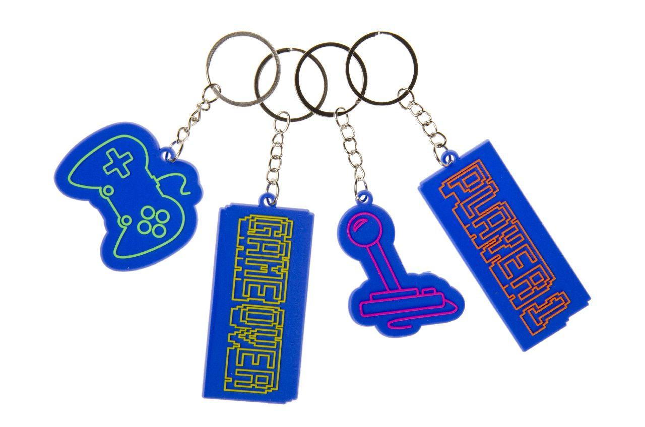 Pack of 12 Gamer Design Keychains