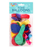 Pack of 20 9" Assorted Colours Large Round Balloons
