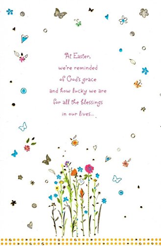 Easter Blessings Floral Greeting Card