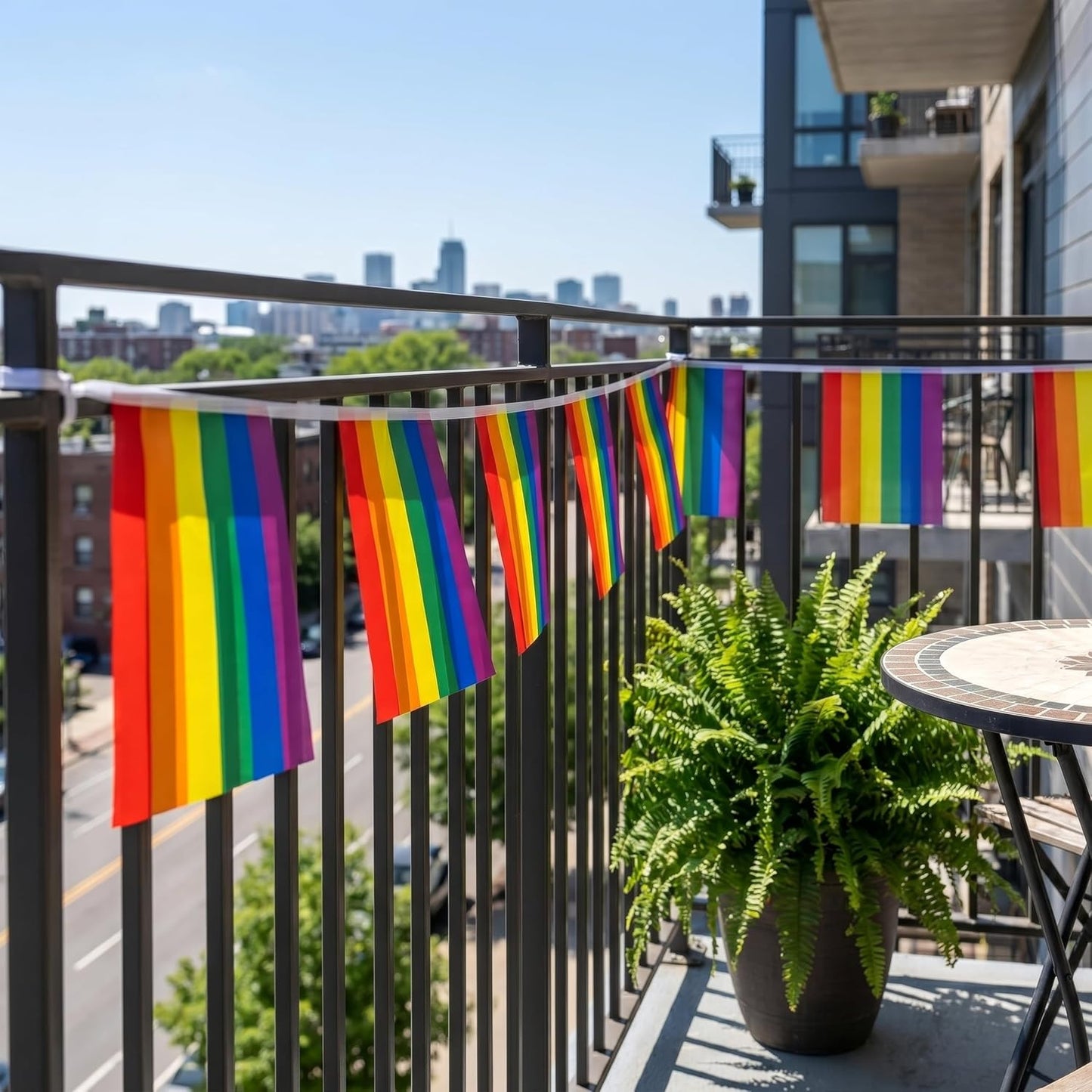 7m Gay Pride LGBTQ+ Rainbow Flag Bunting