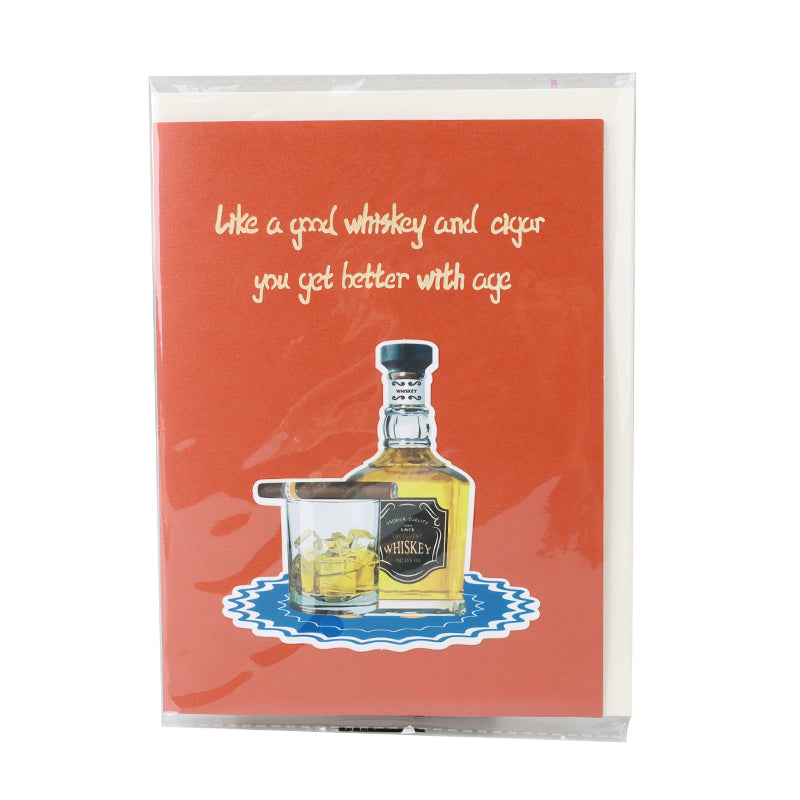 Aged to Perfection 3D Whiskey Pop Up Birthday Card