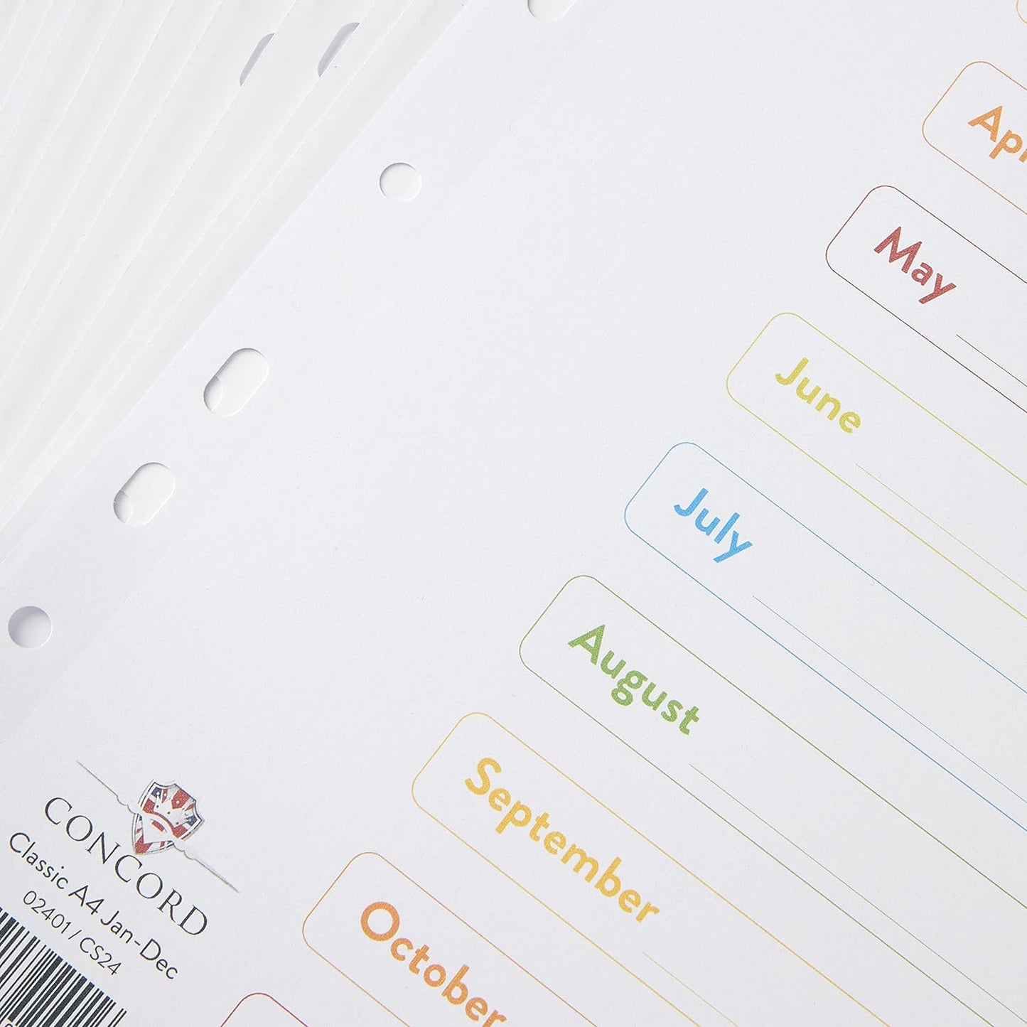Concord Index Jan-Dec A4 White with Multicoloured Tabs 02401/CS24