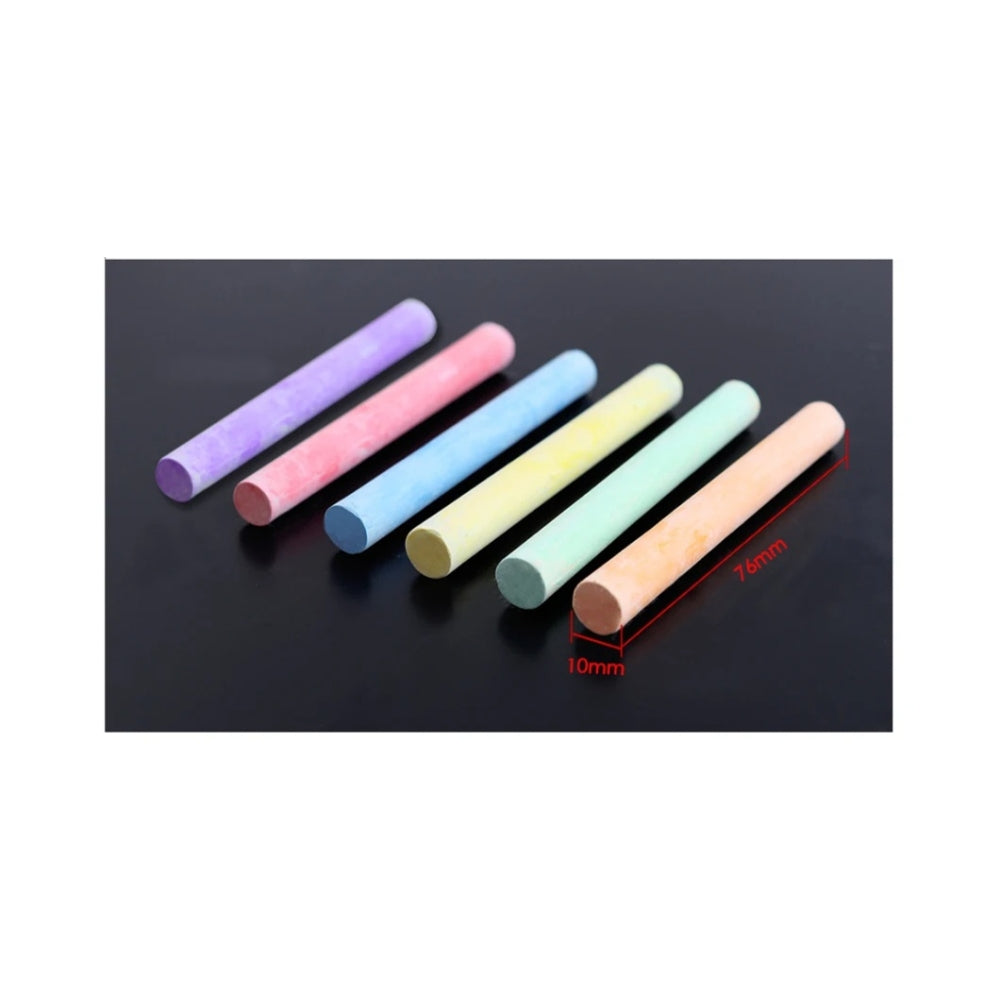 Box of 12 Assorted Coloured Chalk Sticks - Blackboard