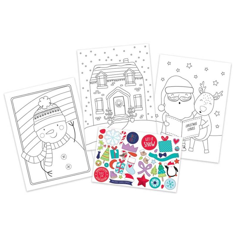 A3 Christmas Colouring & Sticker Book