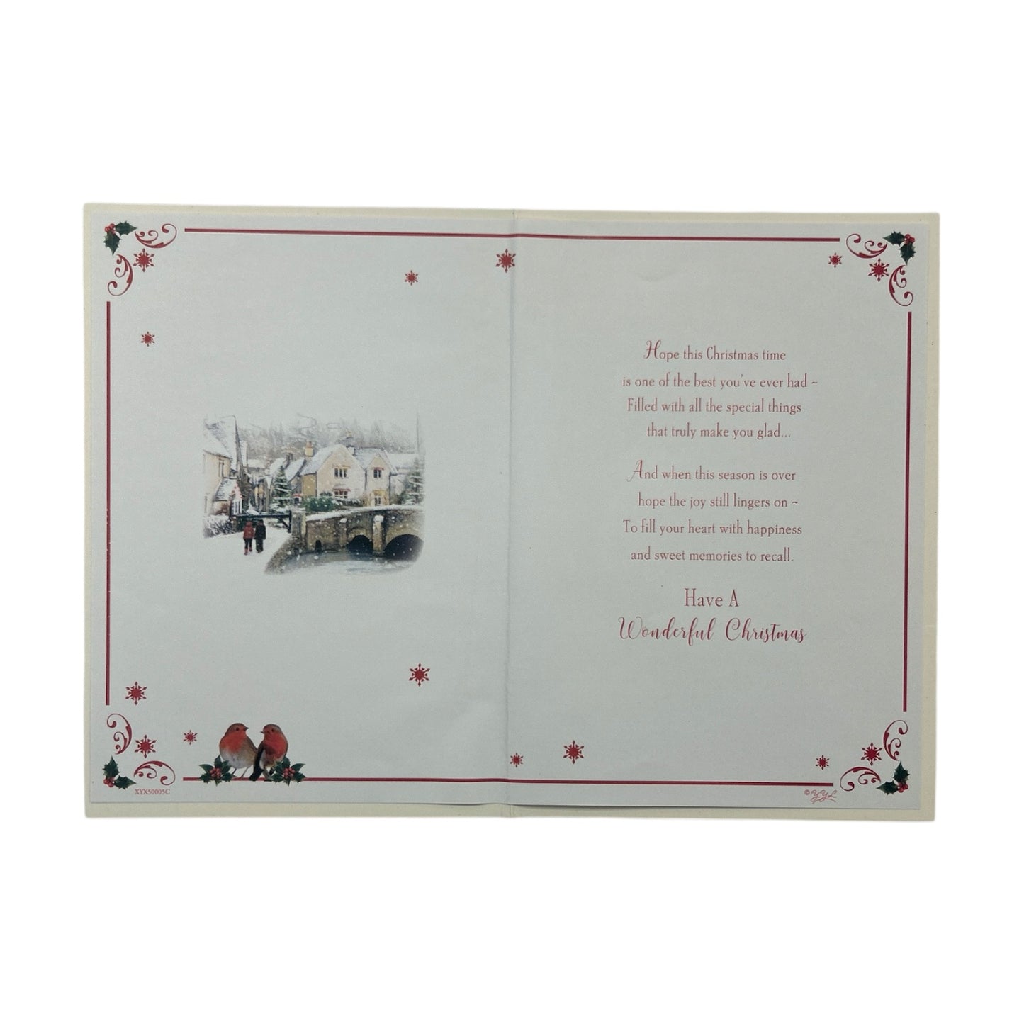 To a Special Mum and Dad Winter Robins Christmas Card