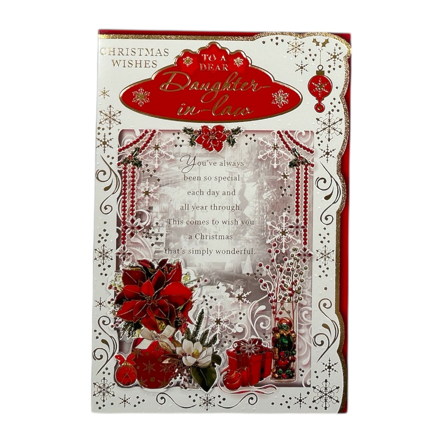 To a Dear Daughter In Law Simply Beautiful Wishes Verse Christmas Card