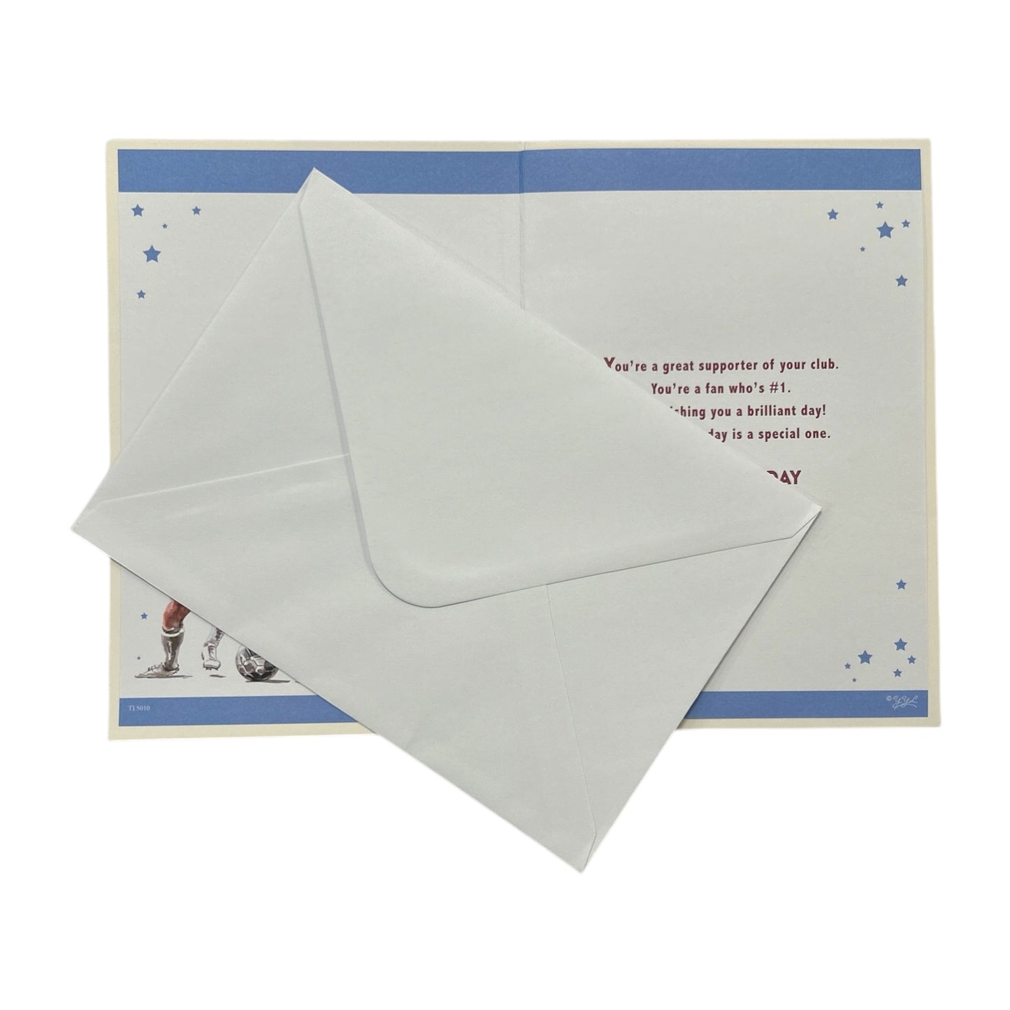 A Man In Burgundy and White Soccer Uniform Customized Male Birthday Card