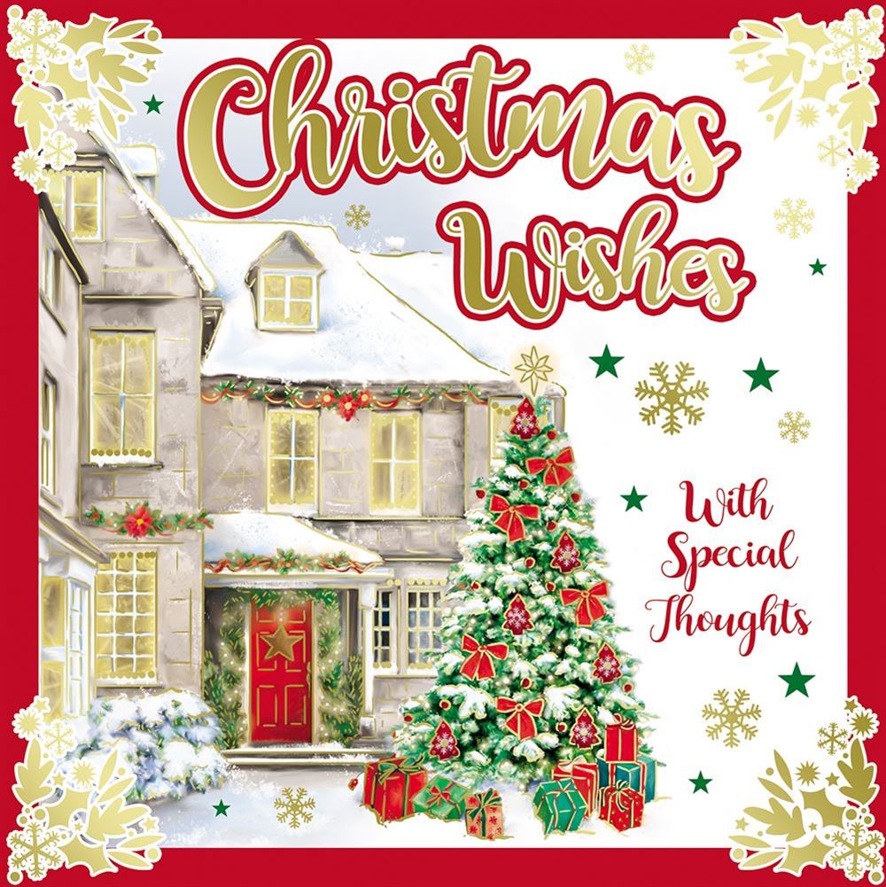 Pack of 10 Snowy House & Starry Night Christmas Boxed Cards