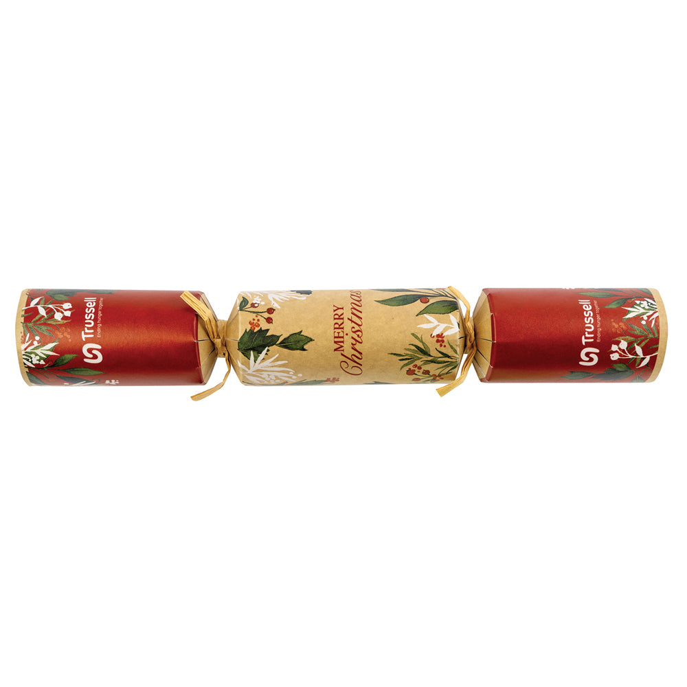 Pack of 50 12" Trussell Text & Foliag Christmas Dinner Crackers