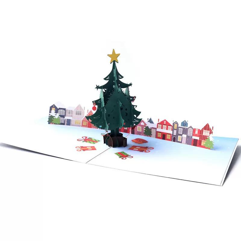 Festive City Glow 3D Pop Up Christmas Card