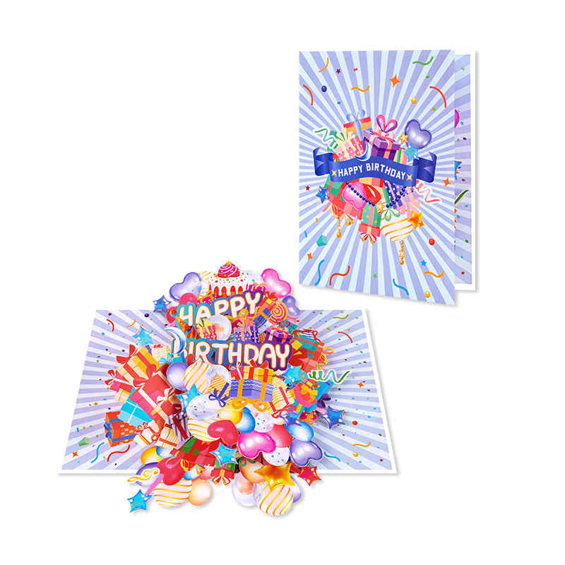 Balloons & Bliss 3D Pop Up Birthday Card