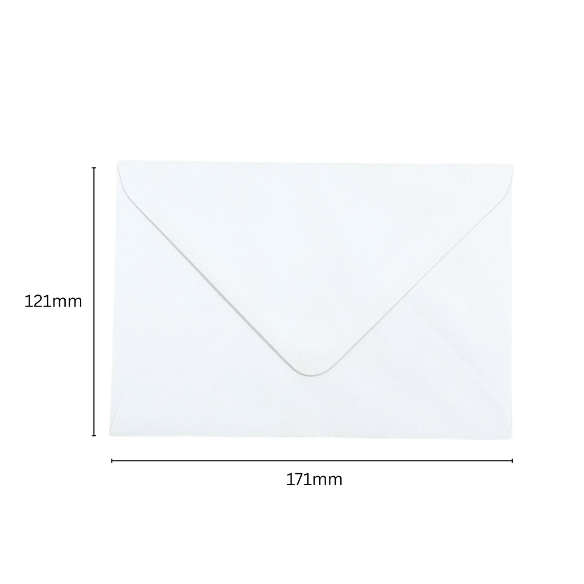 Pack of 50 White 100gsm 121x171mm Gummed Envelopes