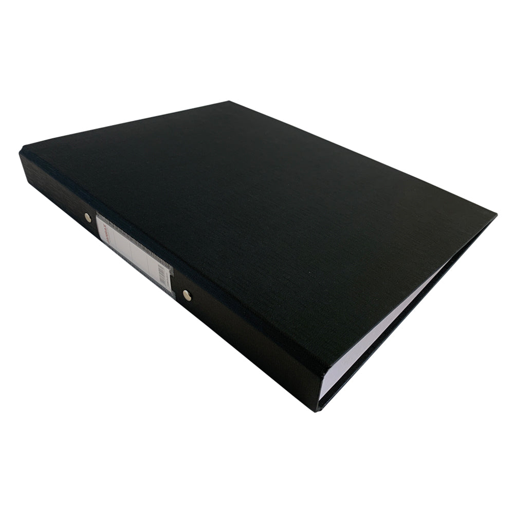 A4 Black Paper Over Board Ring Binder by Janrax