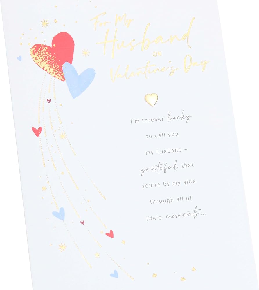 Dual Hearts Design Husband Valentine's Day Card