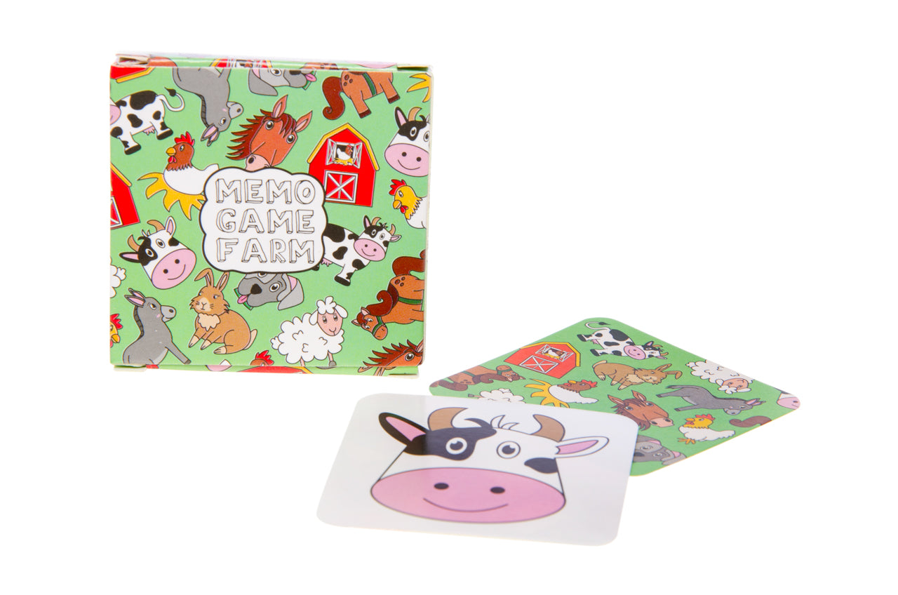 Pack of 12 Farm Animals Mini Memory Games 28 Cards