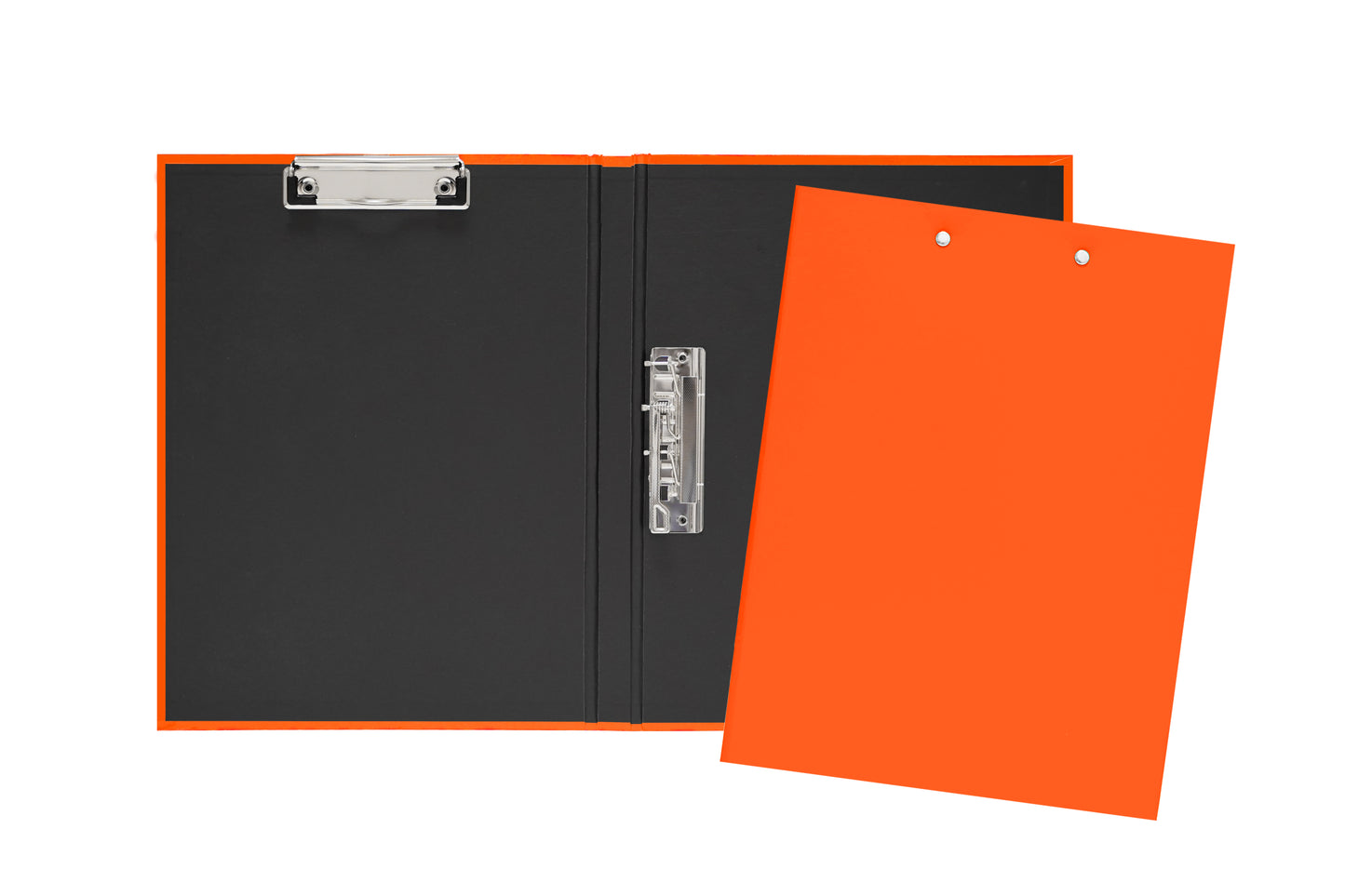 Pack of 10 Orange A4 Clipboard Document Clamp File Folders