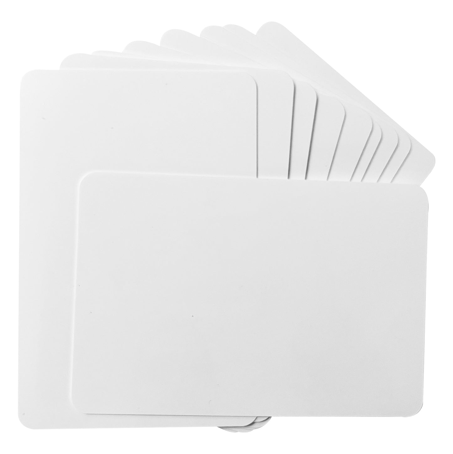 Pack of 12 6x4" Dry Wipe Whiteboards - Presentation Card Size