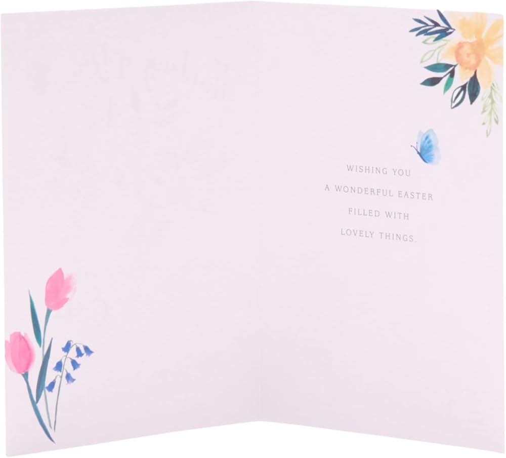 Vase Of Flowers Thinking of You Easter Card