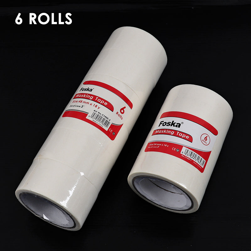 Pack of 6 Masking Tape 24mm x 18 yards