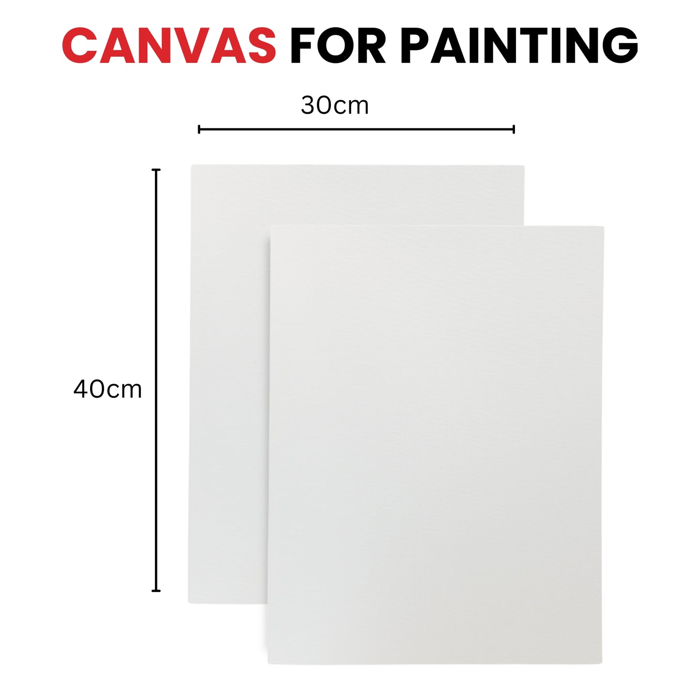 30x40cm Blank White Flat Stretched Board Art Canvas By Janrax