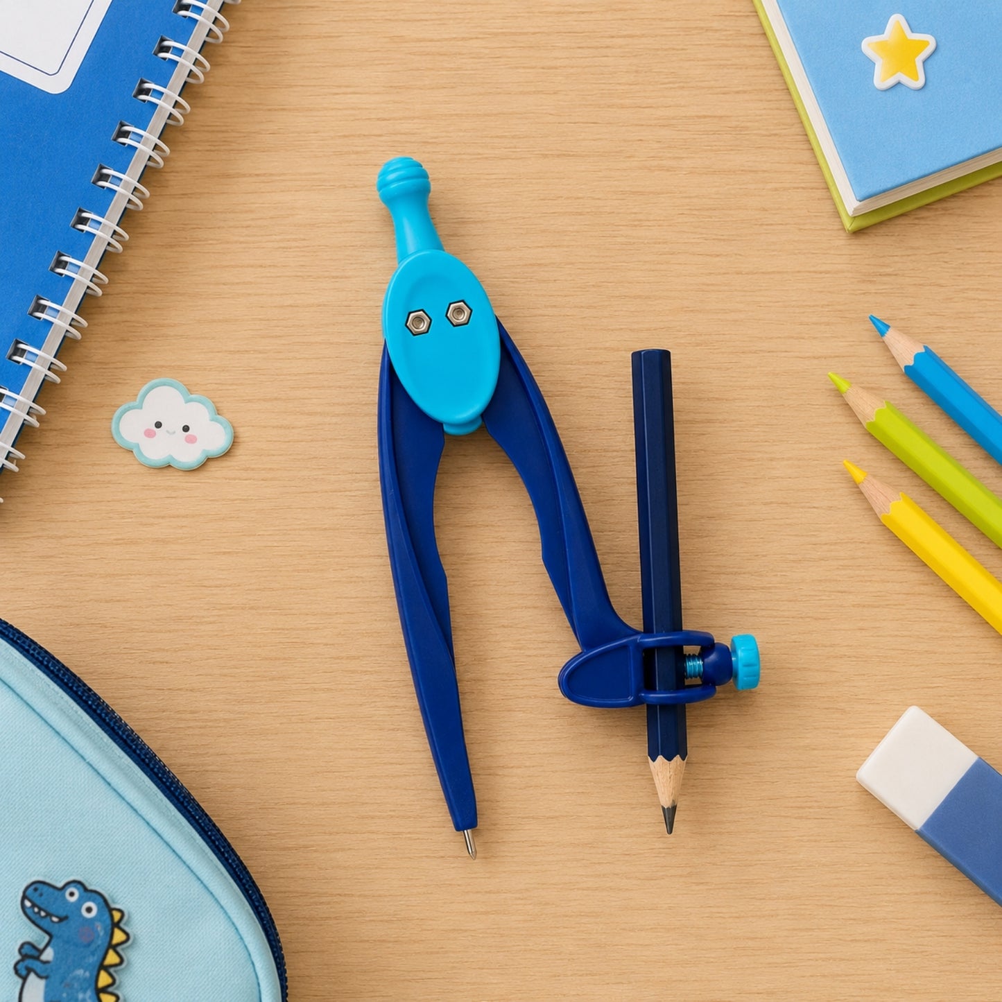 Janrax Plastic Adjustable Compass with Pencil