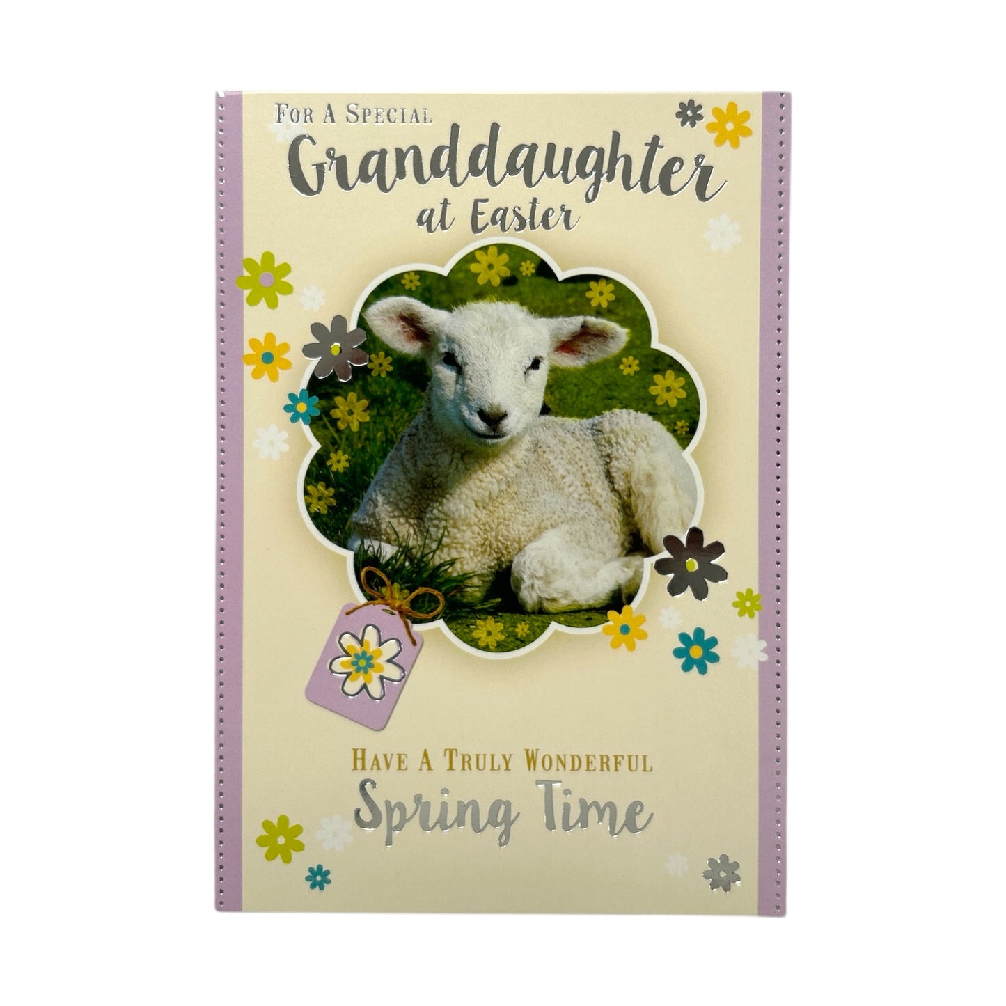 For Granddaughter Lamb Design Easter Card