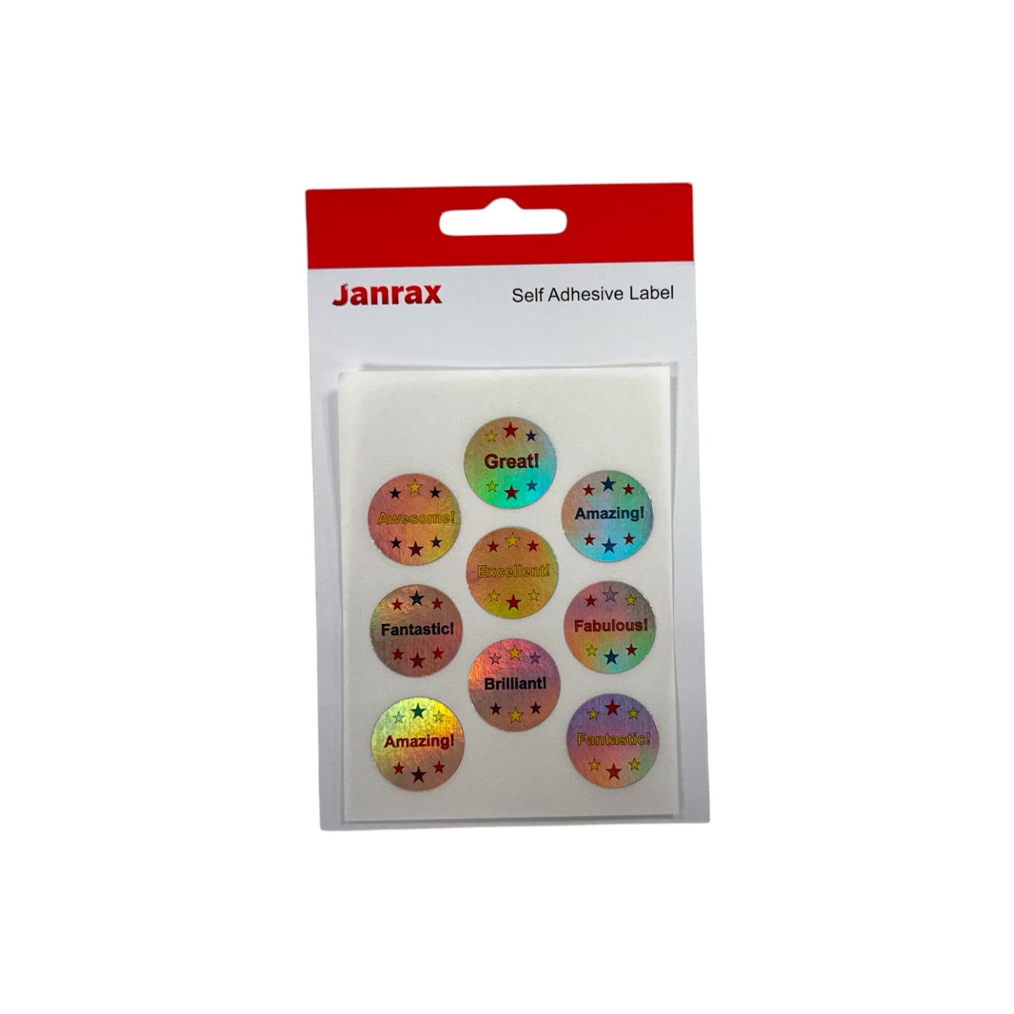 Pack of 18 Cool Holographic Round Labels 24mm