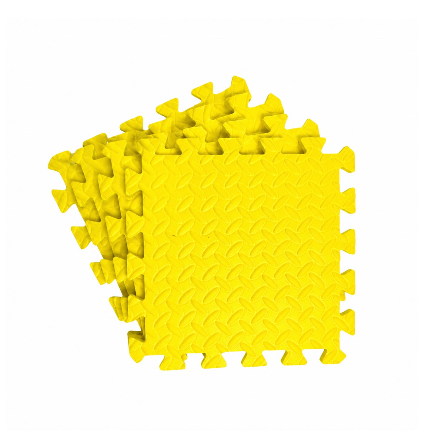 Pack of 4 30x30cm Yellow Coloured 1cm Thick EVA Foam Mats