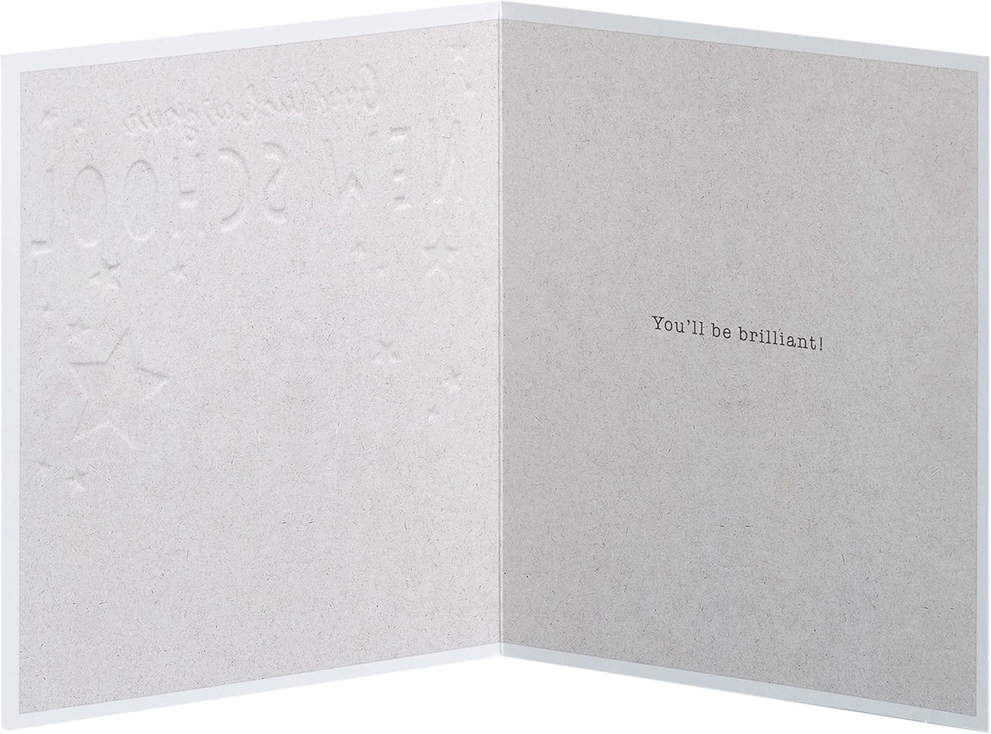 Boofle Rainbow Design Good Luck At Your New School Card