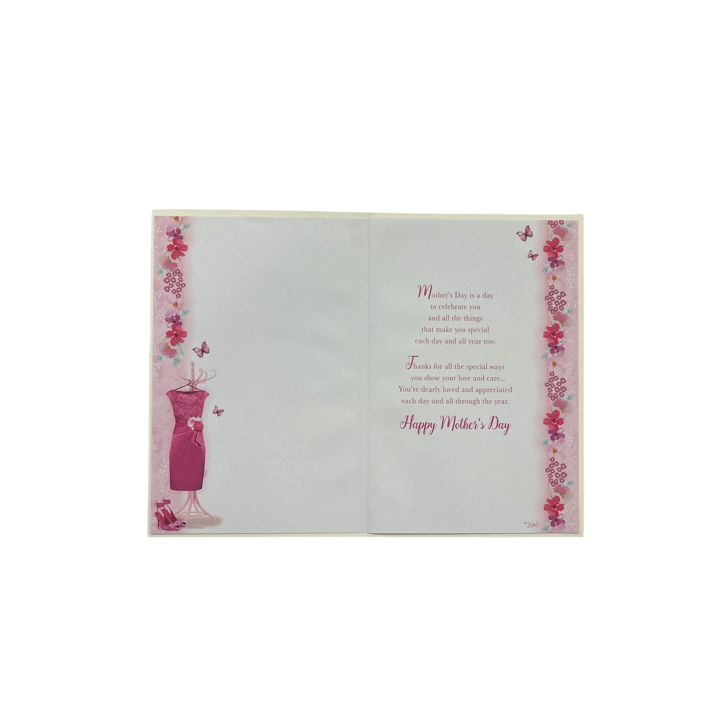 To My Wife Beautiful Pink Dress Design Mother's Day Card