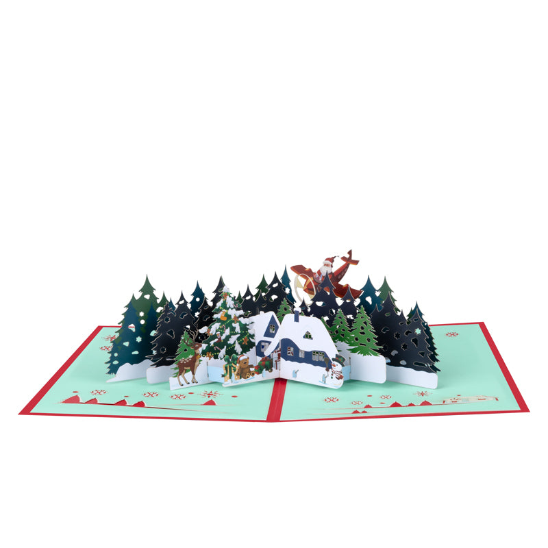 Frost & Starlight Snowy Village 3D Pop Up Christmas Card