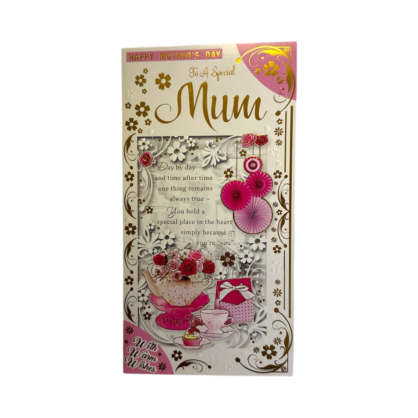 To A Special Mum Floral Tea Pot Sentimental Design Mother's Day Card