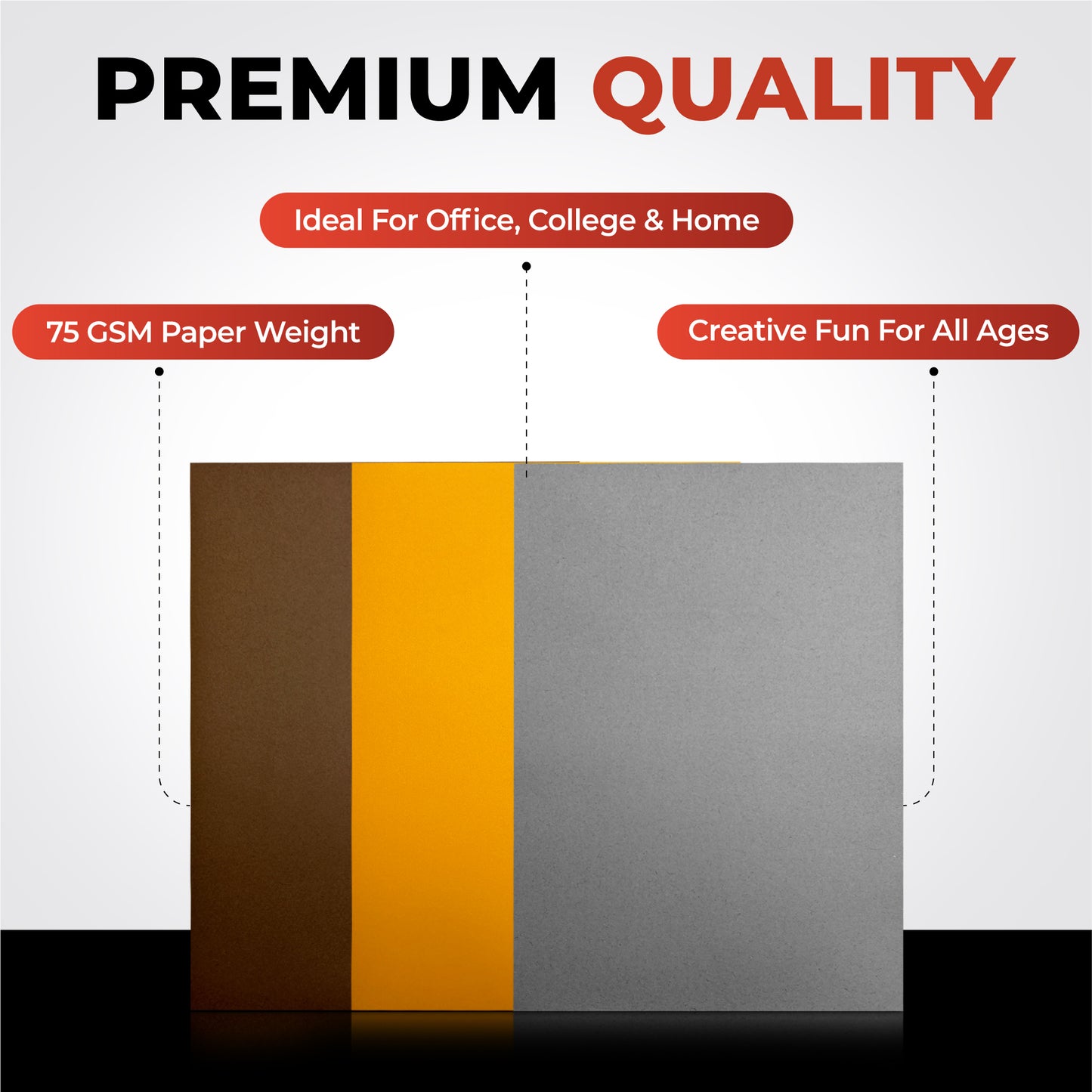 Pack of 100 A5 Ivory Coloured Paper 75gsm Sheets