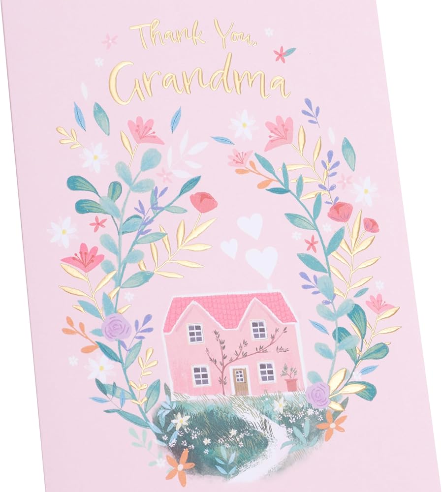 Flowers and House Deisgn Grandma Mother's Day Card