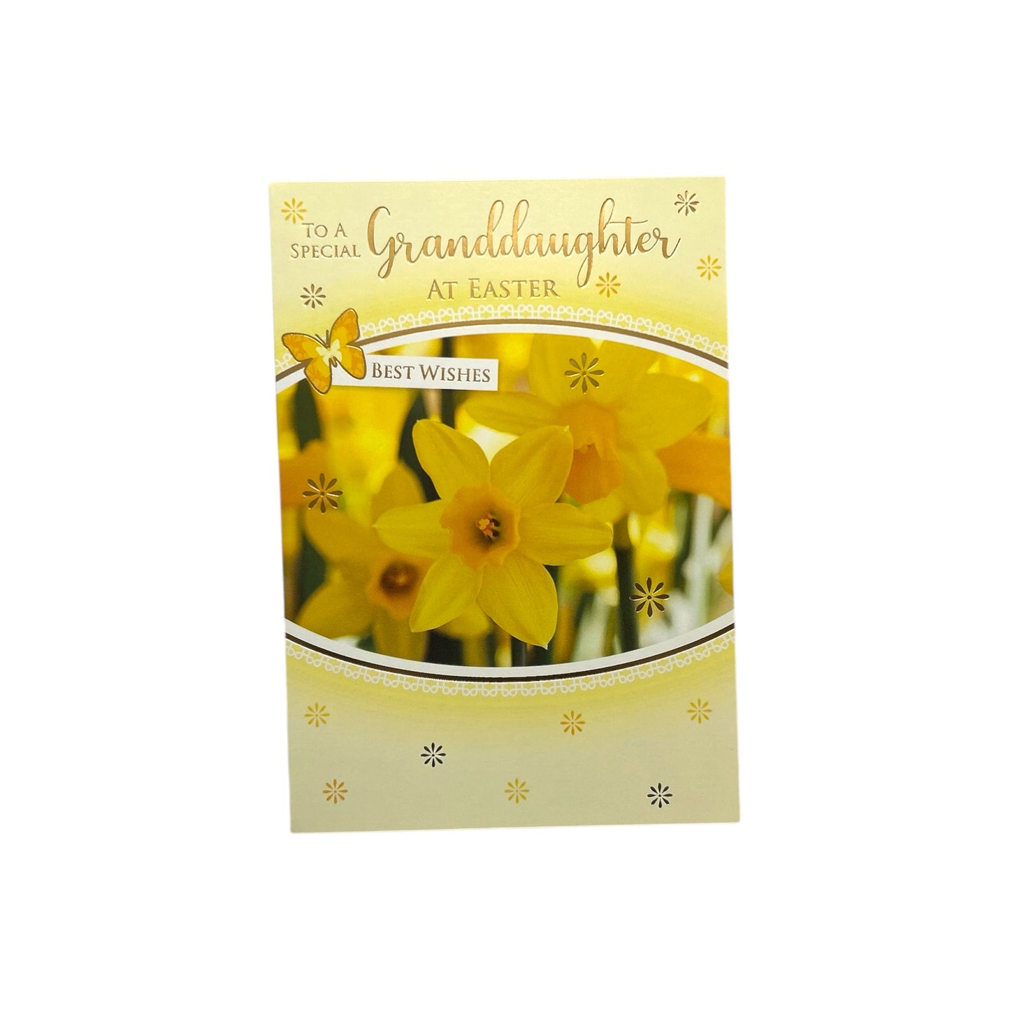 To A Special Granddaughter Yellow Daffodil Flowers Design Easter Card