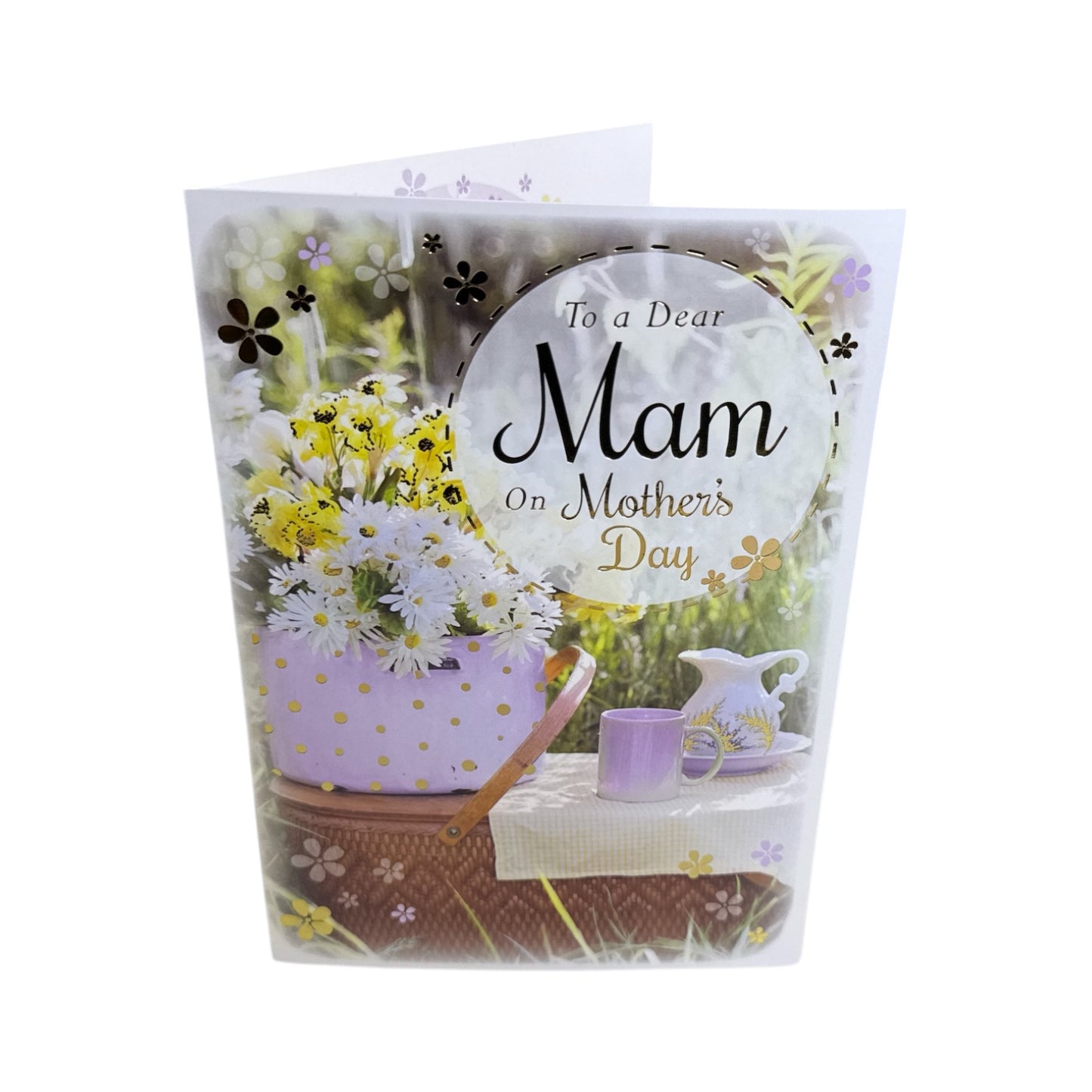 To A Dear Mam Bright Spring Flower Design Mother's Day Card