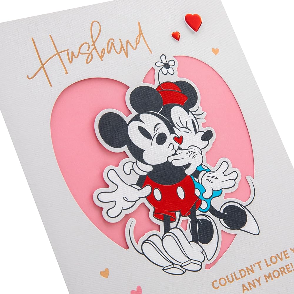 Disney Mickey & Minnie Mouse Husband Valentine's Day Card