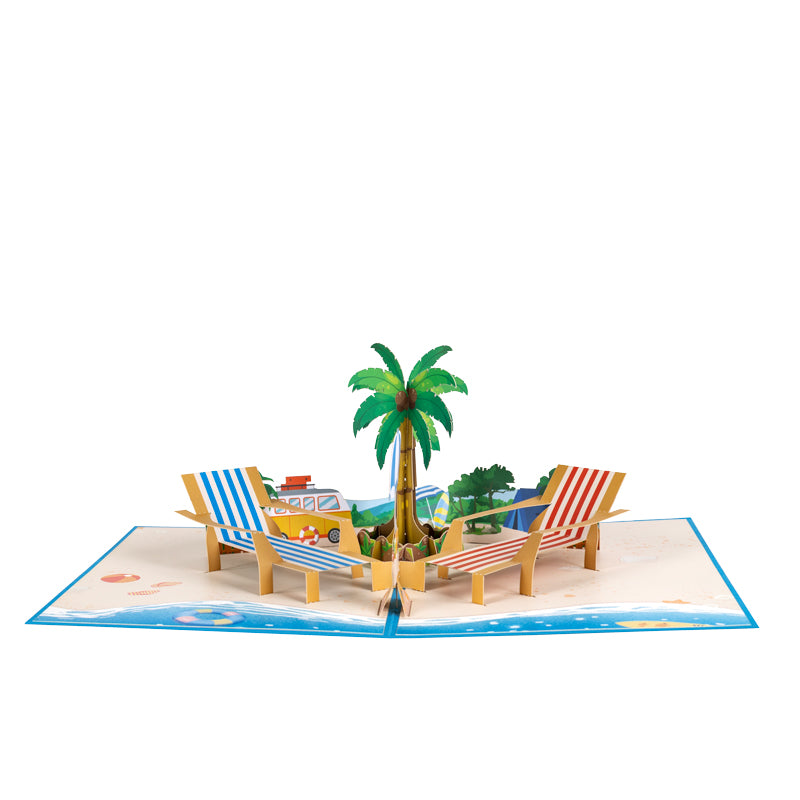 Beach Bliss 3D Summer Pop Up Greeting Card