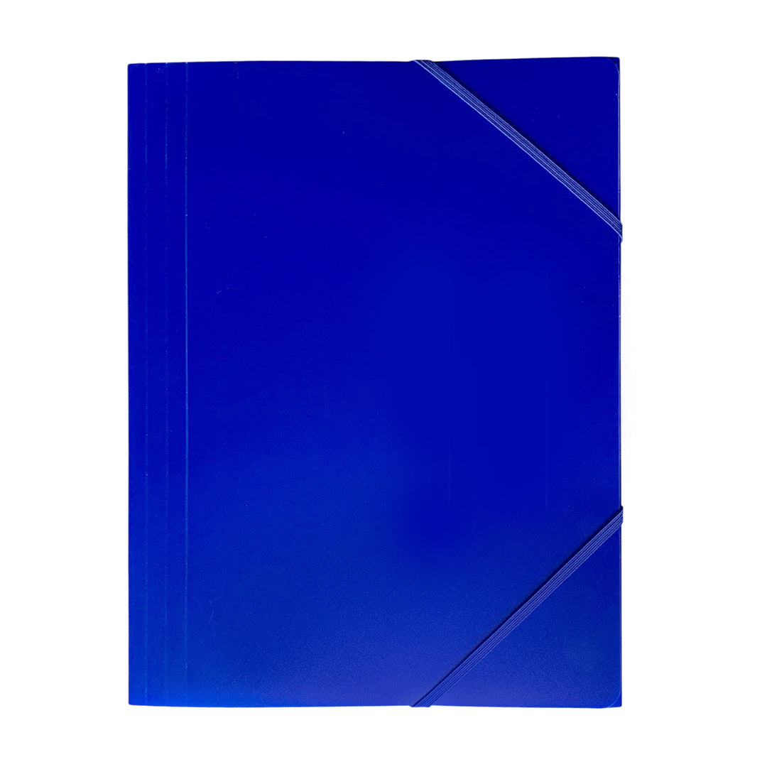 Janrax A4 Blue 3 Flap Folder with Elasticated Closure